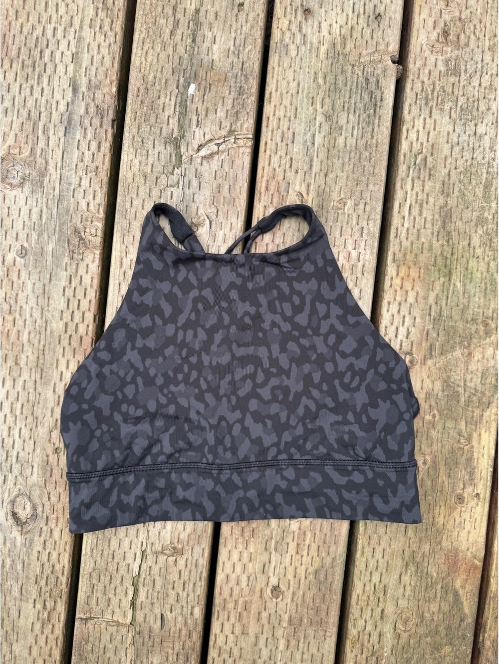Lululemon Energy Leopard Print Sports Bra Size 12
